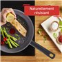 Tefal Poêle grill 26 cm, Induction, Revêtement antiadhésif Minéralia, Fonte d'aluminium, Becs verseurs, Indicateur de cuisson Th