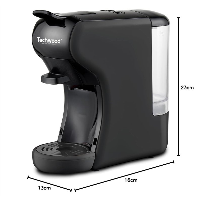 Image secondaire de Techwood Cafetières Expresso TCA-196N Multi-Capsules, Noir