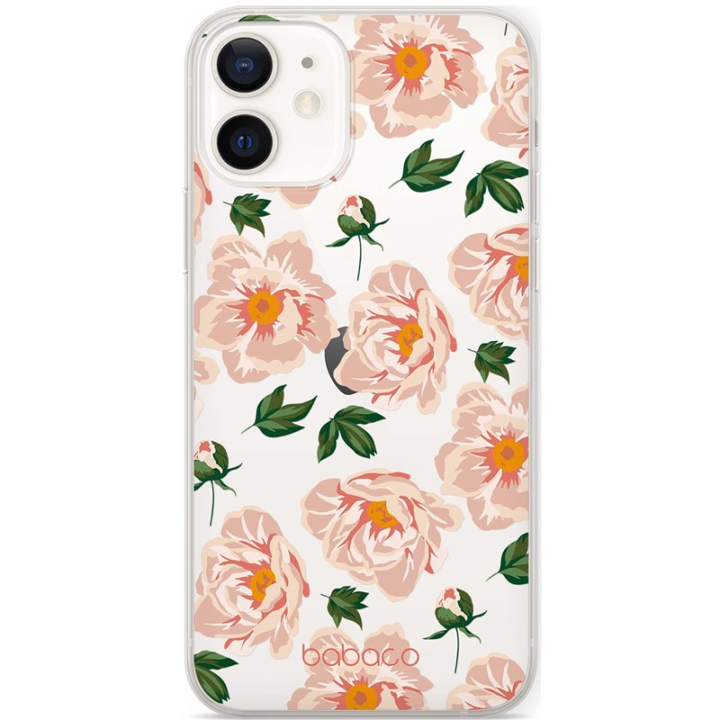 BABACO ERT Group Coque de téléphone Portable pour Apple Iphone 12 Mini Original et sous Licence Officielle Motif Flowers 014 Par