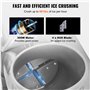VEVOR Broyeur à Glace Électrique 300 kg/h Machine à Glace Pilée Commerciale 350 W Tête à 4 Lames en Acier Inoxydable Machine à G