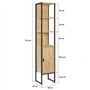 IDMarket - Meuble colonne salle de bain DETROIT 1 porte design industriel