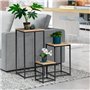 IDMarket - Lot de 3 Tables d'appoint Detroit Design Industriel