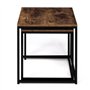 IDMarket - Lot de 2 Tables Basses gigognes Dayton 40/45 Effet Vieilli Design Industriel