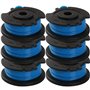 Odashen Lot de 6 bobines et fil pour débroussailleuse Karcher LTR 18-30 (14443120), remplace 2.444-016.0