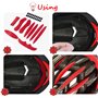 mohito Coussinet de Casque de Vélo, 2 Set Mousse Casque Velo Coussinets Anti-Collision Casque Rembourrage Kit de Rembourrage pou