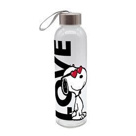 GEDA LABELS Gourde unisexe Peanuts Love en verre, multicolore, 500 ml