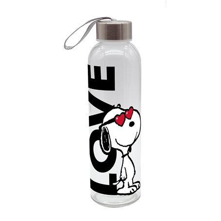 GEDA LABELS Gourde unisexe Peanuts Love en verre, multicolore, 500 ml