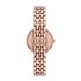 Emporio Armani Montre pour femmes, mouvement à deux aiguilles, boîtier en acier inoxydable or rose de 30 mm avec bracelet en aci
