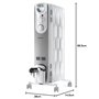 Supra ORSO 1500 - Radiateur à huile 1500W, 3 puissances, jusqu'à 15m2, poignée de transport, anti-basculement, thermostat mécani
