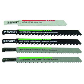 Tivoly XT50572004310 Lot 5 LSS Coffret de Lames de scies sauteuse Peugeot, argent