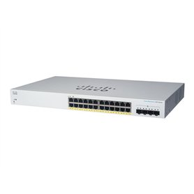 Cisco Commutateur Intelligent Business CBS220-24FP-4X | 24 Ports GE | PoE complète | Ports SFP+ 4 x 10G | Garantie matérielle li