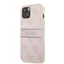 Guess GUHCP13S4GDPI Coque de Protection pour iPhone 13 Mini 5,4" 4G à Rayures Rose