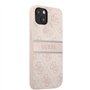 Guess GUHCP13S4GDPI Coque de Protection pour iPhone 13 Mini 5,4" 4G à Rayures Rose