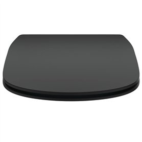 Ideal Standard Abattant WC, Lunette Toilette, Siège WC, Frein de chute Tesi T3527V3 Noir mat UltraFin Déclipsable Lunette WC Fac