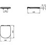Ideal Standard Abattant WC, Lunette Toilette, Siège WC, Frein de chute Tesi T3527V3 Noir mat UltraFin Déclipsable Lunette WC Fac