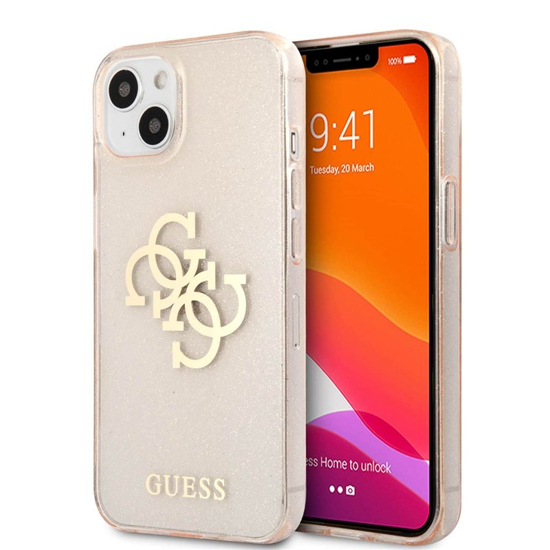 Guess GUHCP13SPCUGL4GGO Coque de Protection pour iPhone 13 Mini 5,4