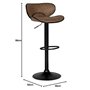 IDMarket - Lot de 2 tabourets de Bar Sam Marron Vintage