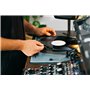 Lenco L-3809 Platine Vinyle - Platine DJ Direct Drive - USB - Préampli - 33 et 45 RPM - MMC - RCA - Sortie Ligne - Bleu Métallis
