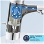 GROHE QUICKFIX Start Mitigeur monocommande lavabo de salle de bains, Mitigeur monocommand avec tirette de vidage, mousseur écono