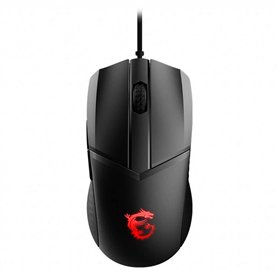 MSI CLUTCH GM41 LIGHTWEIGHT V2 Souris Gaming - Capteur Optique 16000 DPI, Symétrique, Switches OMRON 60M+ Clics, 6 Boutons, Câbl