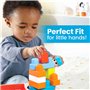 Mega Bloks Coffret de construction Wagon Tourni-Blocs avec 1 wagon tournant, 19 blocs de construction géants et 1 figurine, Joue