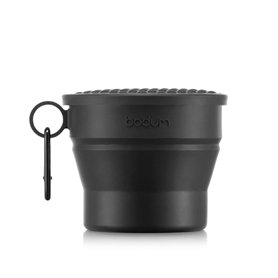 Bodum K12060-01S BISTRO Gobelet de voyage rétractable avec couvercle et mousqueton, 0.3 l