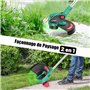 HYECHO 36V Brushless Coupe Bordure Sans Fil avec Batterie 2*2,0Ah, Diamètre de Coupe 35cm, Vitesse Variable, Poignée de Réglable