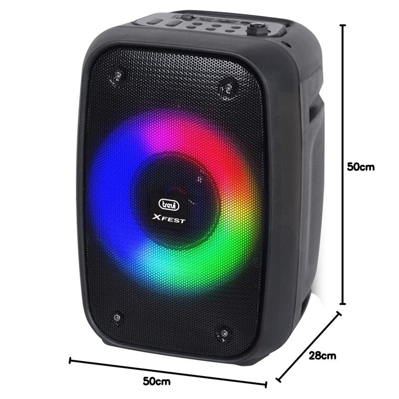 Image secondaire de Trevi XFest XF 150 KO Haut-Parleur Amplifié Portable 15 W, USB, Micro SD, Bluetooth et Fonction TWS, Karaoké Party Haut-Parleur 