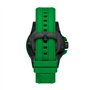 Emporio Armani Montre pour homme, mouvement à trois aiguilles avec date, boîtier en acier inoxydable noir de 46 mm avec bracelet