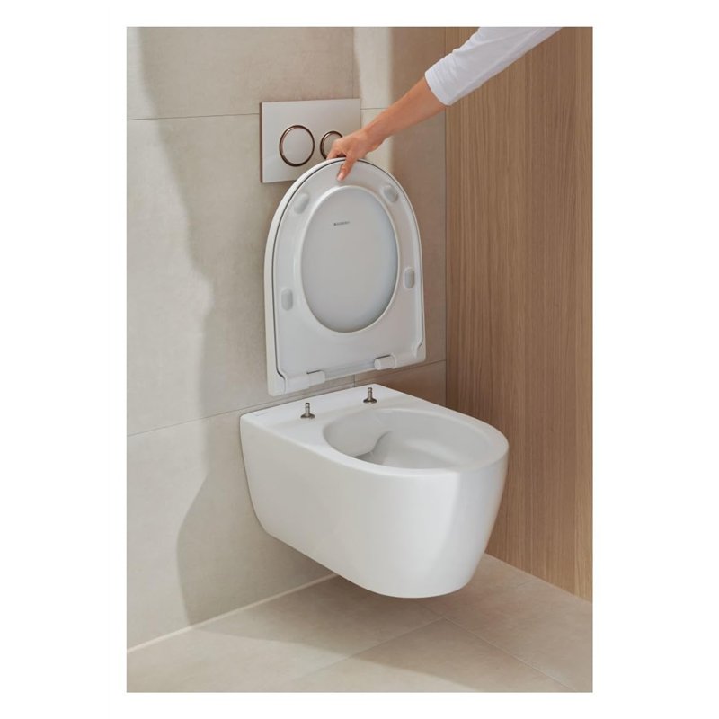 Image secondaire de Geberit iCon 501664001 Rimfree Kit WC mural avec abattant WC avec abattant WC avec système d'abaissement automatique Blanc 35,5 