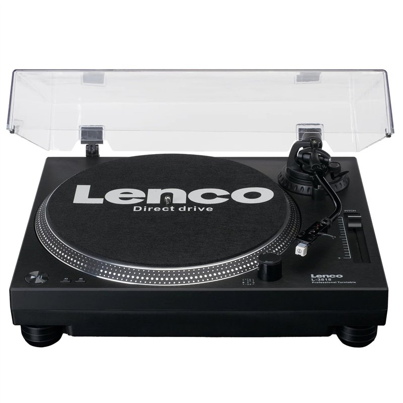 Image secondaire de Lenco L-3818 Platine Vinyle à entraînement Direct - Platine Vinyle DJ - Pitch Control - 33 et 45 Tours - Préamplificateur stéréo