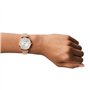 Emporio Armani Montre pour femme, mouvement à deux aiguilles, boîtier en acier inoxydable or rose de 32 mm avec bracelet en acie