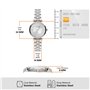 Emporio Armani Montre pour femme, mouvement à deux aiguilles, boîtier en acier inoxydable argenté de 32 mm avec bracelet en acie