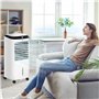 HOMCOM Climatiseur rafraîchisseur d'air mobile ventilateur ioniseur 4 en 1 avec télécommande - portable silencieux oscillant 60W