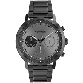 Calvin Klein Montre Analogique Multifunction à Quartz pour Homme avec Bracelet en Acier Inoxydable Noir - 25200062