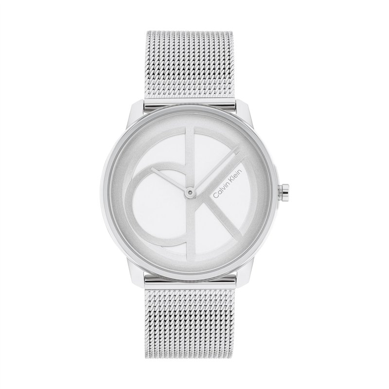 Calvin Klein Montre Analogique à Quartz pour Homme et Femme Collection Iconic Mesh - 35MM avec Bracelet Milanais en Acier Inoxyd