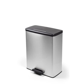 Curver Poubelle à pédale Deco 65 L Argenté