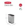 Curver Poubelle à pédale Deco 65 L Argenté