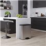 Curver Poubelle à pédale Deco 65 L Argenté