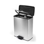 Curver Poubelle à pédale Deco 65 L Argenté