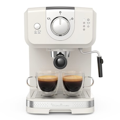 Moulinex Soleil Cafetière expresso à pompe, Réglages manuels, Pression pompe 15 bars, Buse mousseur à lait, Accessoires, Réservo