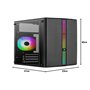 Boîtier Mini Tour Micro ATX Evo Mini RGB avec Panneau Vitré, Noir