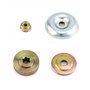 QWORK® 4pcs Kit de Écrous de Rechange en Métal pour Lames de Boîte de Vitesse, Pieces Detachees pour Debroussailleuse et Tondeus