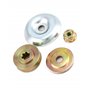 QWORK® 4pcs Kit de Écrous de Rechange en Métal pour Lames de Boîte de Vitesse, Pieces Detachees pour Debroussailleuse et Tondeus