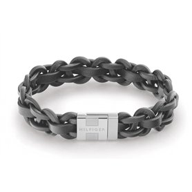 Tommy Hilfiger Jewelry Bracelet pour Homme en Cuir Gris - 2790374