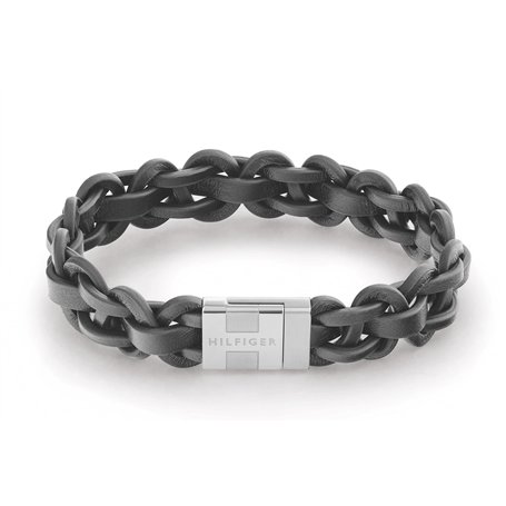 Tommy Hilfiger Jewelry Bracelet pour Homme en Cuir Gris - 2790374