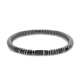 Tommy Hilfiger Jewelry Bracelet en perles pour Homme en Hématite - 2790383