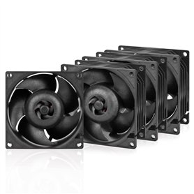 ARCTIC S8038-10K (4 Pièces) - Ventilateur Serveur, 80x80x38 mm, 500-10000 RPM, régulé par PWM, connecteur 4 Broches, 12 V DC - N