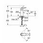 GROHE Eurosmart Cosmopolitan 23327KW0 Mitigeur monocommande pour lavabo avec bec haut et corps lisse Noir minuit