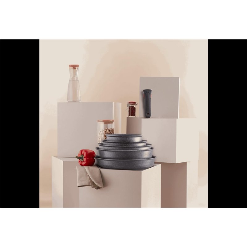 Image secondaire de Tefal Ingenio Poêle 22 cm, Induction, Revêtement antiadhésif, Multi-usages, Empilable, Compatible lave-vaisselle, Fabriqué en Fr